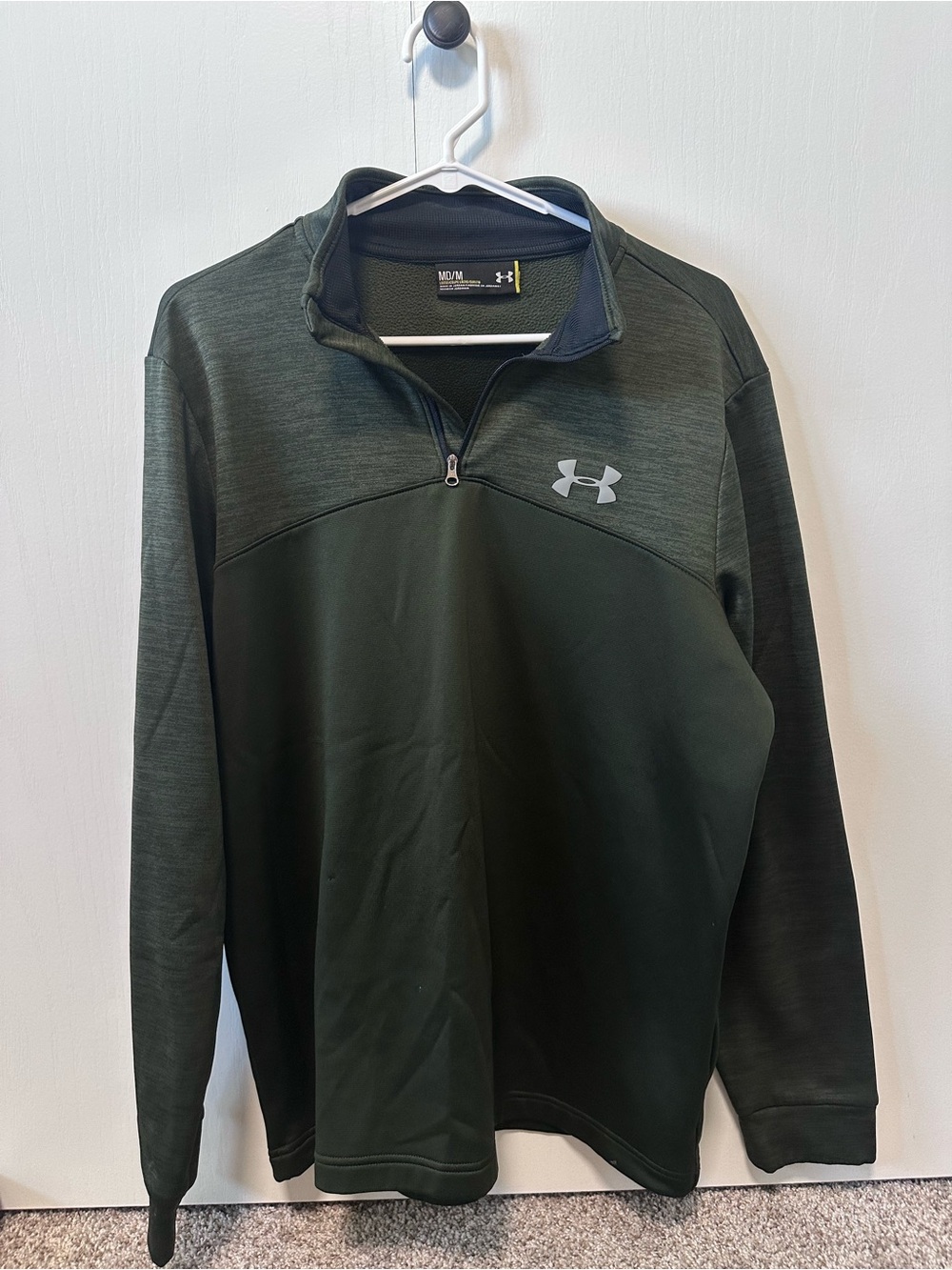 Under Armour Men's Dark Olive Green Half-Zip Performance Pullover